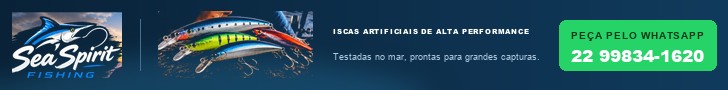 Sea Spirit Fishing: iscas artificiais de alta performance. Peça pelo WhatsApp 22 99834-1620.