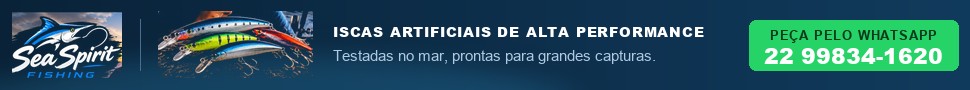 Sea Spirit Fishing: iscas artificiais de alta performance. Peça pelo WhatsApp 22 99834-1620.