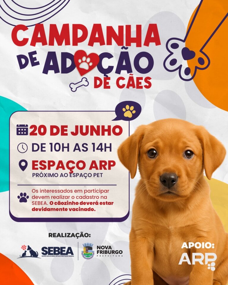 Nova Friburgo realiza campanha de adoção de cães no dia 20