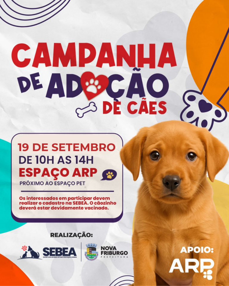SEBEA REALIZA CAMPANHA DE ADOÇÃO DE CÃES NO PRÓXIMO DIA 19